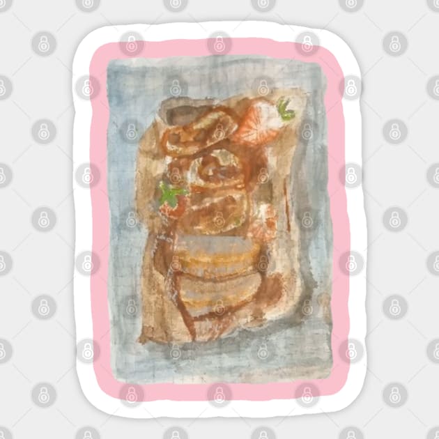 Snack Galette with Berries Sticker by Mila-Ola_Art